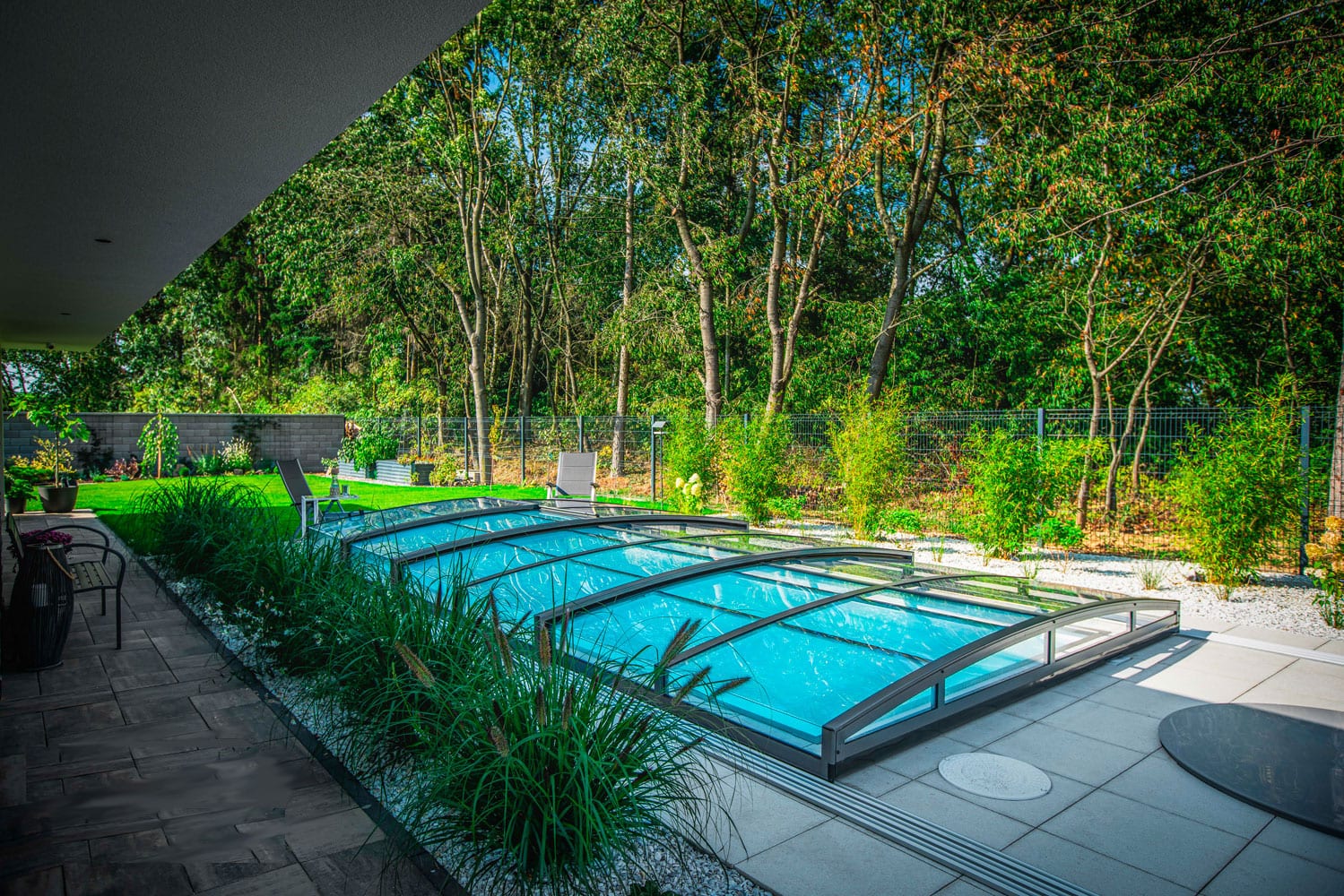 Pooltak Infinity 3×6 med extra starka profiler i klarplast